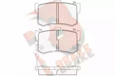 R BRAKE rb0677 -  Комплект тормозных колодок, дисковый тормоз